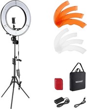 NEEWER Ring Light Professionnel avec Trépied 18 Pouces 55W 5600K Réglable LED 