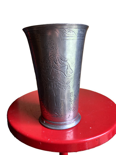 Gobelet ancien etain - gobelet, en