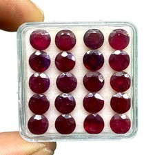 6 Pièces Naturel Rubis 6.5mm