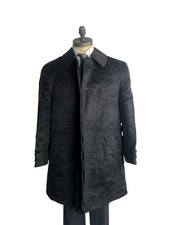 Manteau Loden Vintage en Laine Mohair Gris Lord Droits Taille 52 XL Hommes