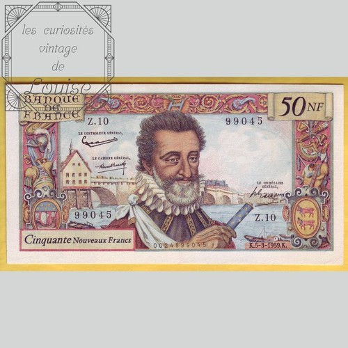 Billet français nf - billet,