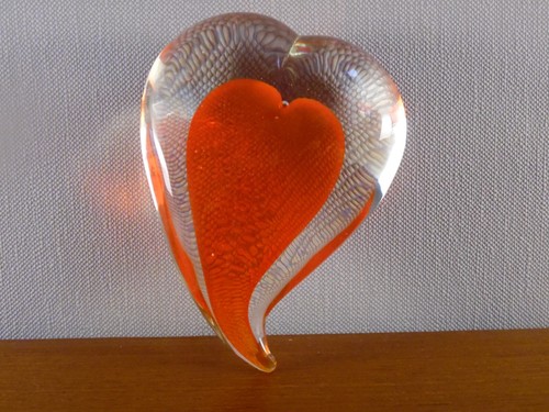 Superbe coeur verre cadeau - en,