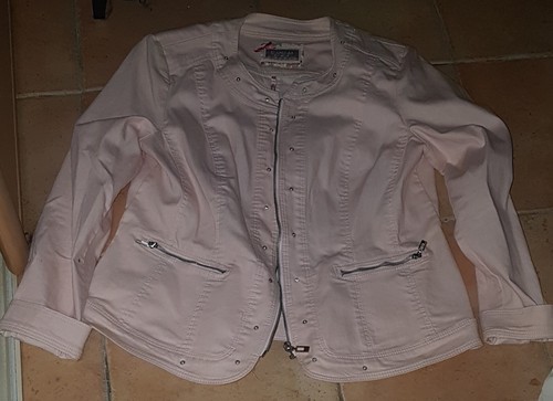 Blouson jean rose canda - blouson,
