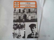 CARTE FICHE CINEMA 1961 L'EMPLOI Alessandro Panzeri Loredana Detto Tullio Kezich