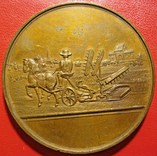 France. Médaille bronze 1903.  Ville de Lannemezan. Scène agricole. 50 mm. 60 g.