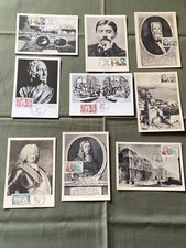 BON LOT DE 9  CARTES 1ER JOUR DE 1966 PERSONNAGE CELEBRE BONNE VALEUR
