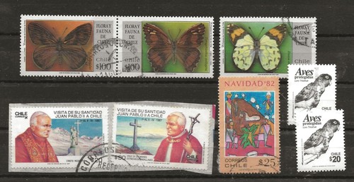 Chili timbres oblitérés - -7,