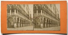 ITALIE Venise Palais des Doges c1875 Photo Stereo Vintage Albumine P§Ln