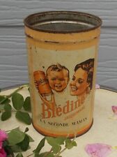 ANCIENNE BOITE EN TOLE FER  PUBLICITAIRE LITHOGRAPHIEE BLEDINE