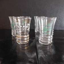 N2788 6 verres alcool note de musique SPIPS vintage art déco design XX PN France