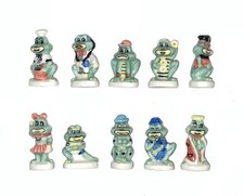 Série complète de 10 fèves Les grenouilles II 2000