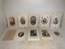 LOT DE 10 ANCIENNE IMAGE PIEUSE EN DENTELLE N°2