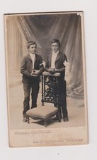 ? Photo ancienne deux garçons communion Prie-Dieu Edmond Cauville Angers ?️