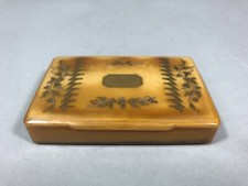 Tabatière/Boîte à priser en corne blonde, supposée du 19e siècle