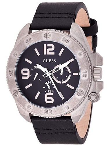 Guess black leather strap - leather,