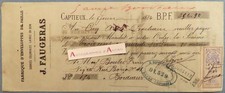 ● CAPTIEUX 1884 J. FAUGERAS enveloppes pailles denrées coloniales laines Boubée