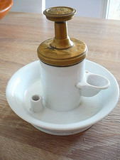 RARE Ancien encrier à pompe