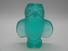 MAGNIFIQUE FIGURINE / STATUETTE HIBOU / CHOUETTE EN CRISTAL DE SEVRES