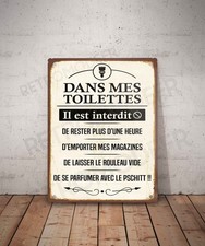 Plaque métal vintage citation