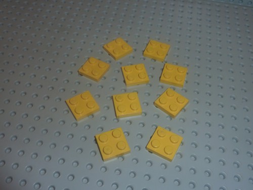 Lego brick yellow 2x2 - lego,