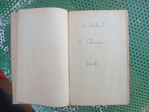 Original carnet note - de, du