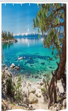 Nature Étroit Rideau de Douche Tahoe Couvert de Neige Montagne