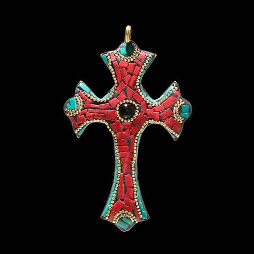 Pendentif croix boho - croix,