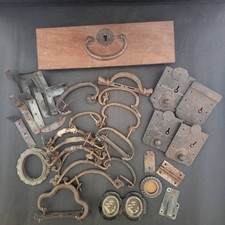 Ancien Japonais Hikite Porte Poignées Sûr Clé Meubles Pièces A Lot De Temple