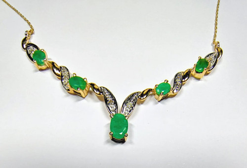 Collier pendentif emeraude - collier,