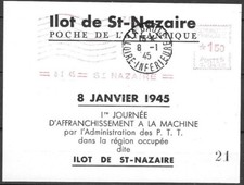 LIBERATION.. ILOT DE SAINT NAZAIRE 1ere journée d'affranchissement à la machine.