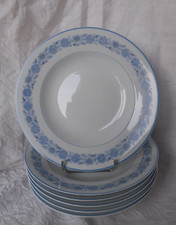 6 assiettes creuses porcelaine