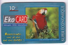 DOM-TOM TELECARTE / PHONECARD .. GUYANE 10€ EKO PERROQUET 8.000EX. R .070 +N°