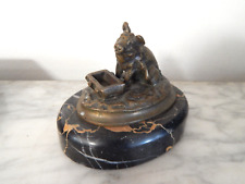 ANCIEN BRONZE Représentant un COCHON sur Socle en Marbre