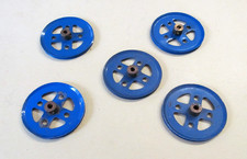 5 ROUES MECCANO en tôle bleue