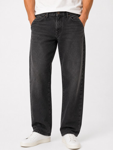 Jean droit noir stretch - , homme