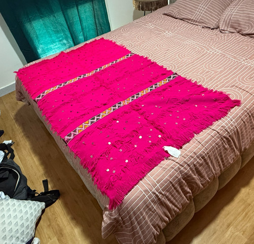 Pink wedding blanket handira - pink,