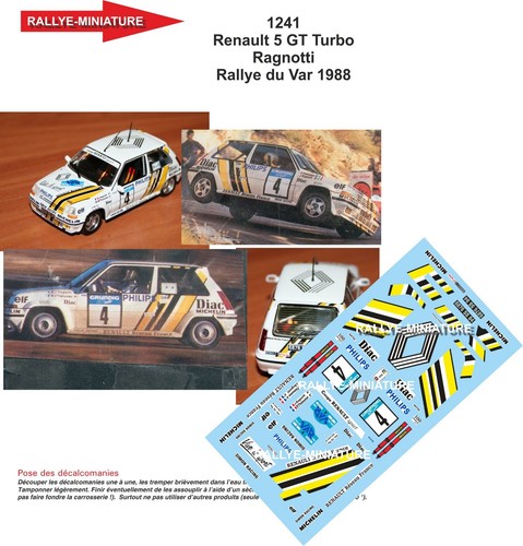 Decals ref 1241 renault 5 - 1241,