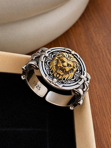 Chevalière lion majestueux - chevalière,