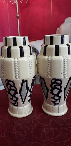 Paire vases art - déco, de