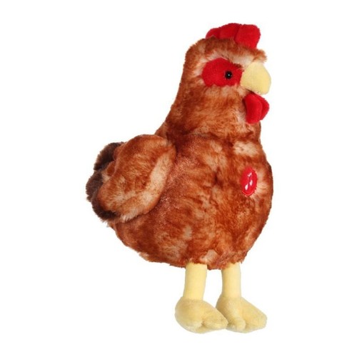 Peluche poule rousse - poule, sonore