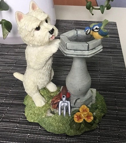 Westie fountain figurine by - at,