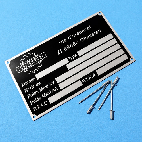 Plaque constructeur sinpar - constructeur,