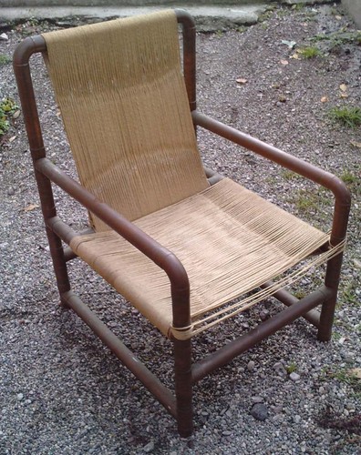 Fauteuil tuyau cuivre - fauteuil, cordage