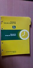 John Deere tracteur 840 940 1040 1140 : barême de temps de réparation