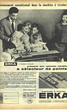 PUBLICITE ADVERTISING  1959  ERKA la machine à tricoter