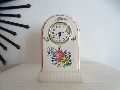 Pendule pendulette faience - pendule,