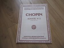 PARTITION PIANO CHOPIN SONATE