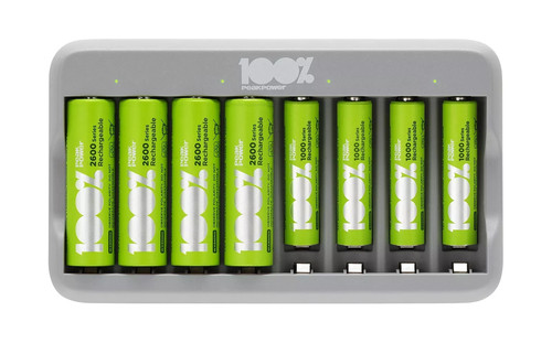 Chargeur piles rechargeables - 8,