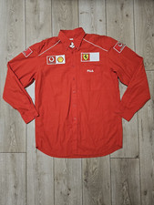 FILA FERRARI VINTAGE SHIRT F1 CLASSIC BUTTON SHIRT RARE MICHAEL SCHUMACHER XL