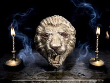 Bague tete de lion en laiton massif T63 – Chevaliere biker gothique rock ring